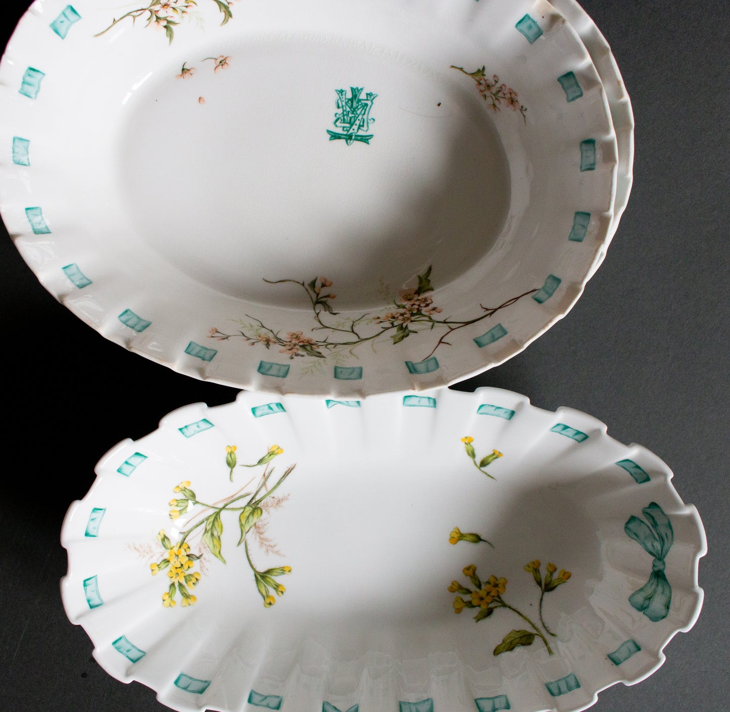 Copelands China T. Goode & Co., London F.M. Gibbs Decorated Serving Dishes (3)