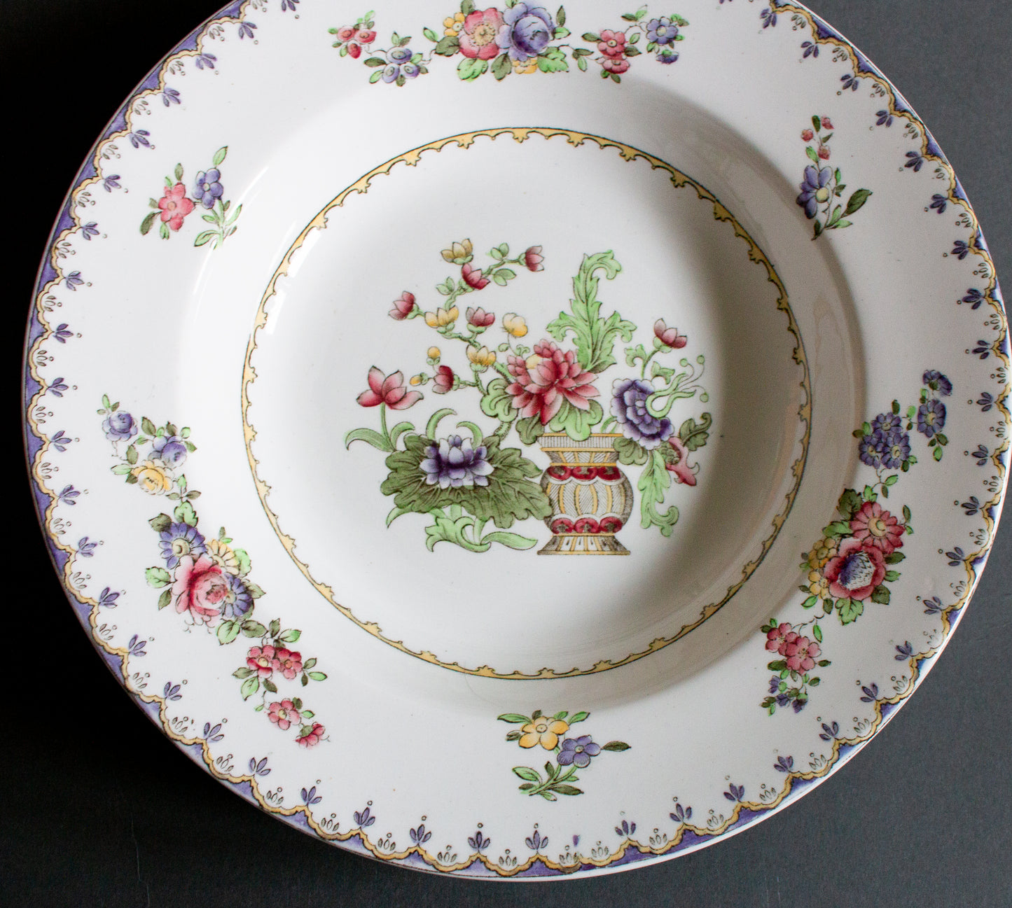 Copeland Late Spode Manufactured for Harrods 'Peplow' Rimmed Bowls (5)