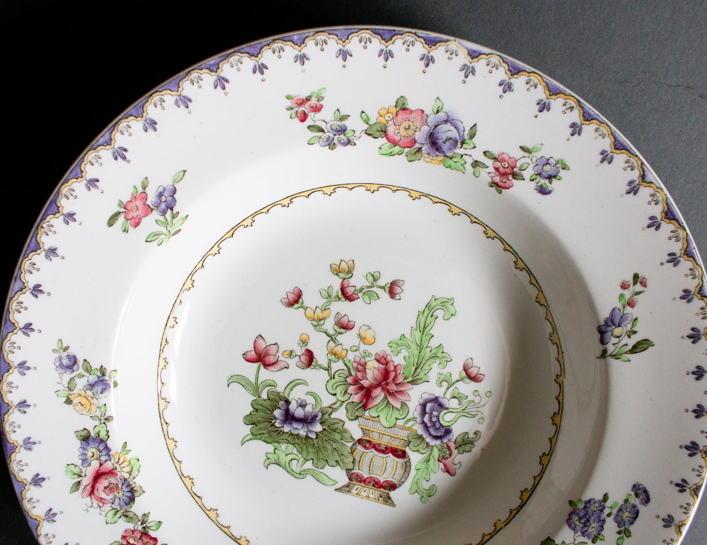 Copeland Late Spode Manufactured for Harrods 'Peplow' Rimmed Bowls (5)