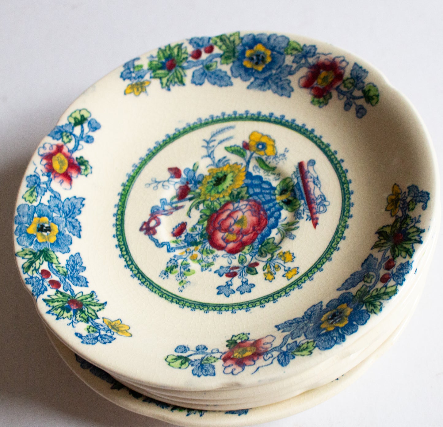 Mason's Ironstone 'Strathmore' Pattern Saucers (6)