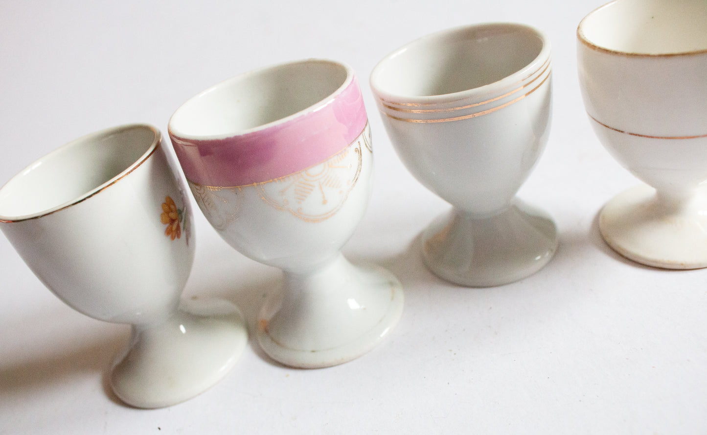 Vintage Mismatched China Egg Cups (4)