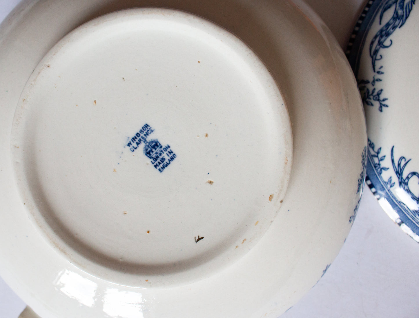 Longton 'Windsor Clarence' Blue and White Transferware Lidded Tureen