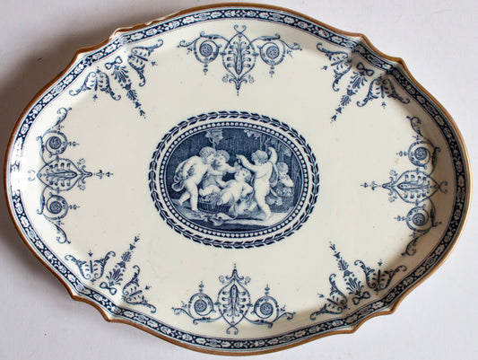 Wedgwood Blue and White Transferware Serving Dish