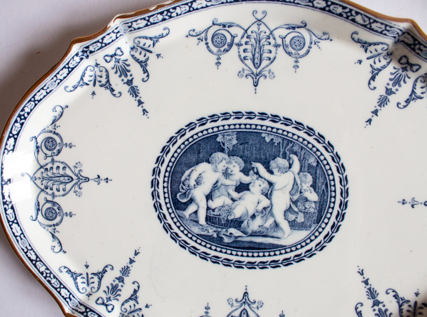 Wedgwood Blue and White Transferware Serving Dish