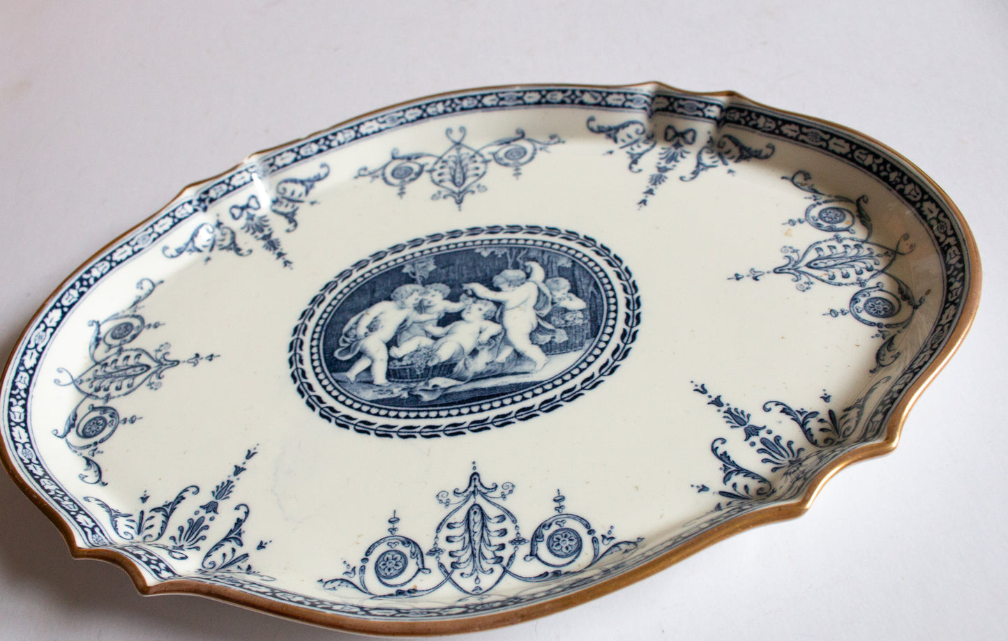 Wedgwood Blue and White Transferware Serving Dish