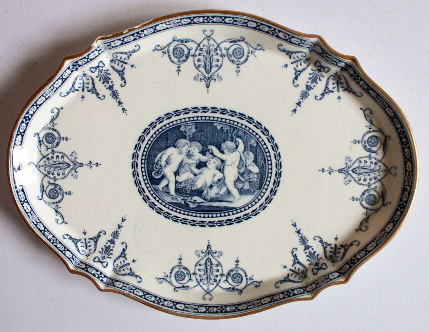 Wedgwood Blue and White Transferware Serving Dish