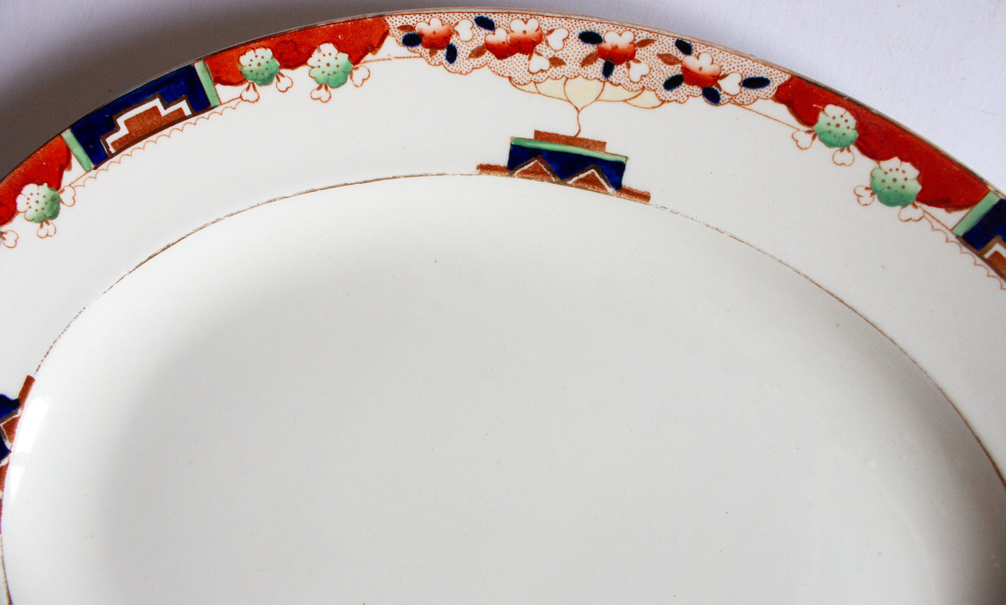 Burleigh Ware 'Warwick' Pattern Red and Blue Serving Platter