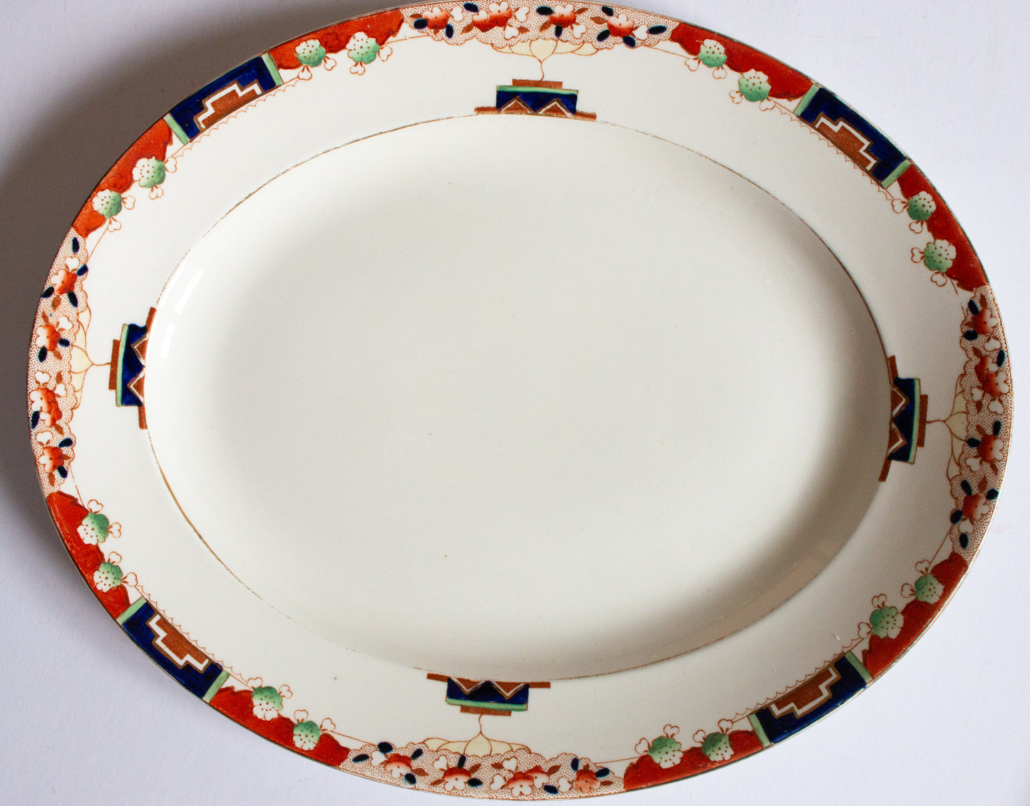 Burleigh Ware 'Warwick' Pattern Red and Blue Serving Platter