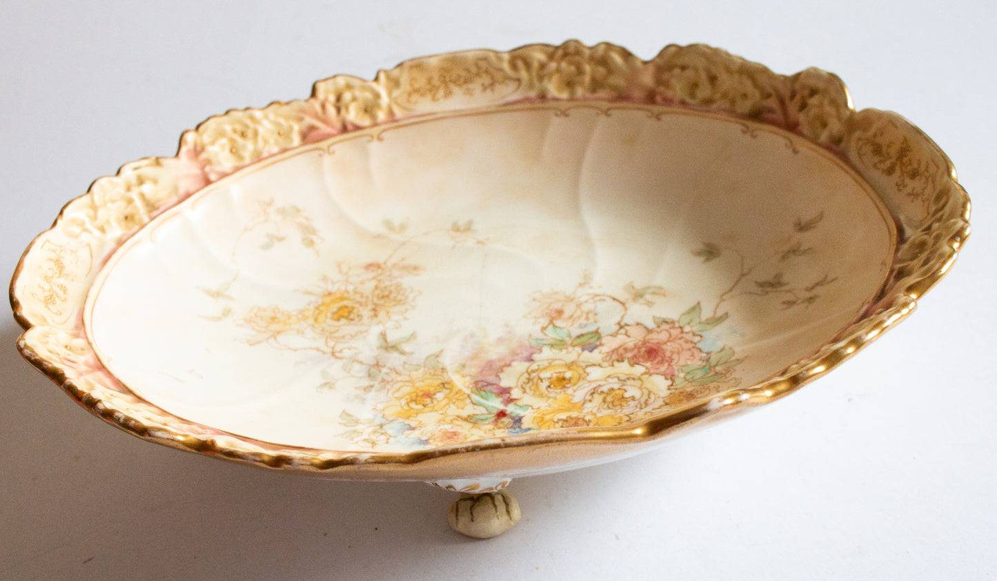 Doulton Burslem England Blushware Footed Dish