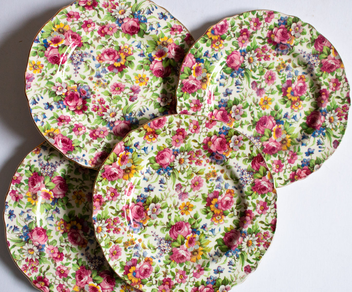 Royal Winton 'Summertime' Pattern Chintz 7" Plates (4)