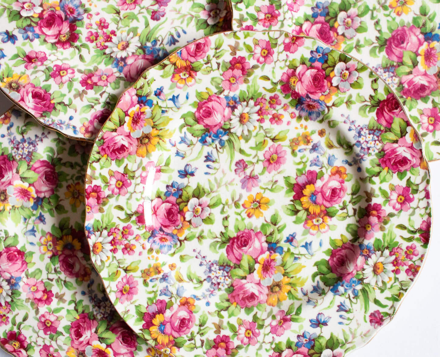 Royal Winton 'Summertime' Pattern Chintz 7" Plates (4)