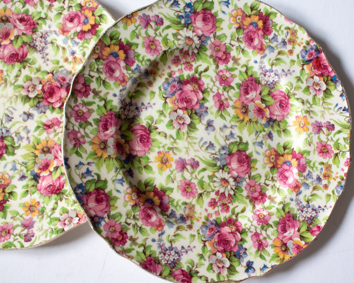 Royal Winton 'Summertime' Pattern Chintz 7.75" Plates (2)