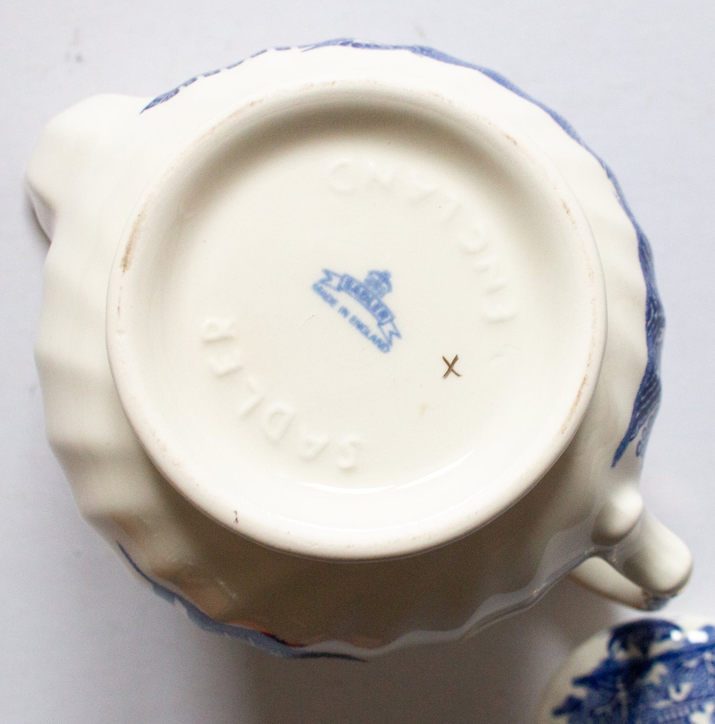 Sadler England Small 'Willow' Blue and White Transferware Teapot