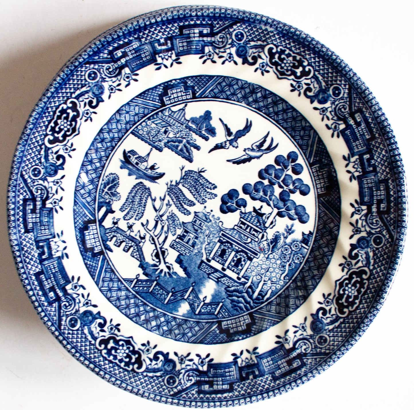 Royal Wessex Blue and White 'Willow' Pattern 6.5" Transferware Side Plates (6)