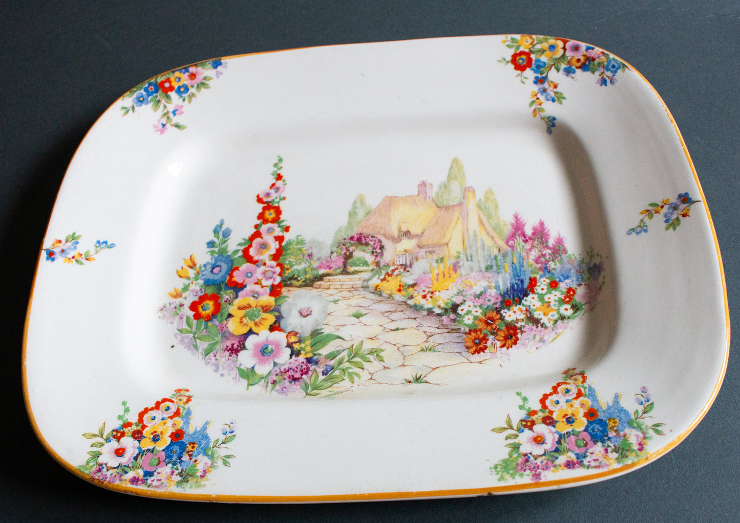 Swinnertons England 'Cottage Garden' Pattern 12" Rectangular Serving Platter