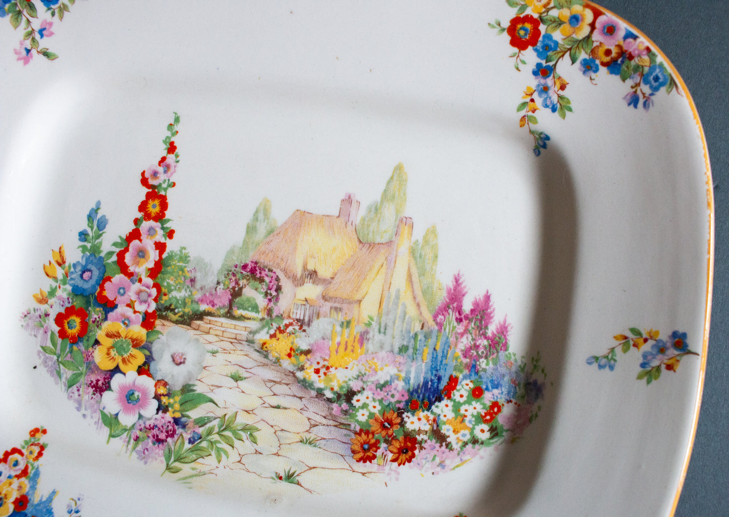 Swinnertons England 'Cottage Garden' Pattern 12" Rectangular Serving Platter