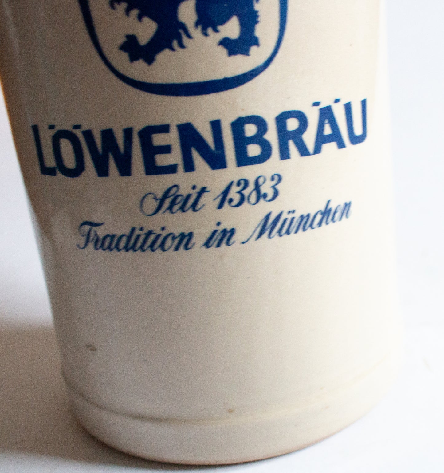 Large German 'Lowenbrau' Beer Stein Tankard