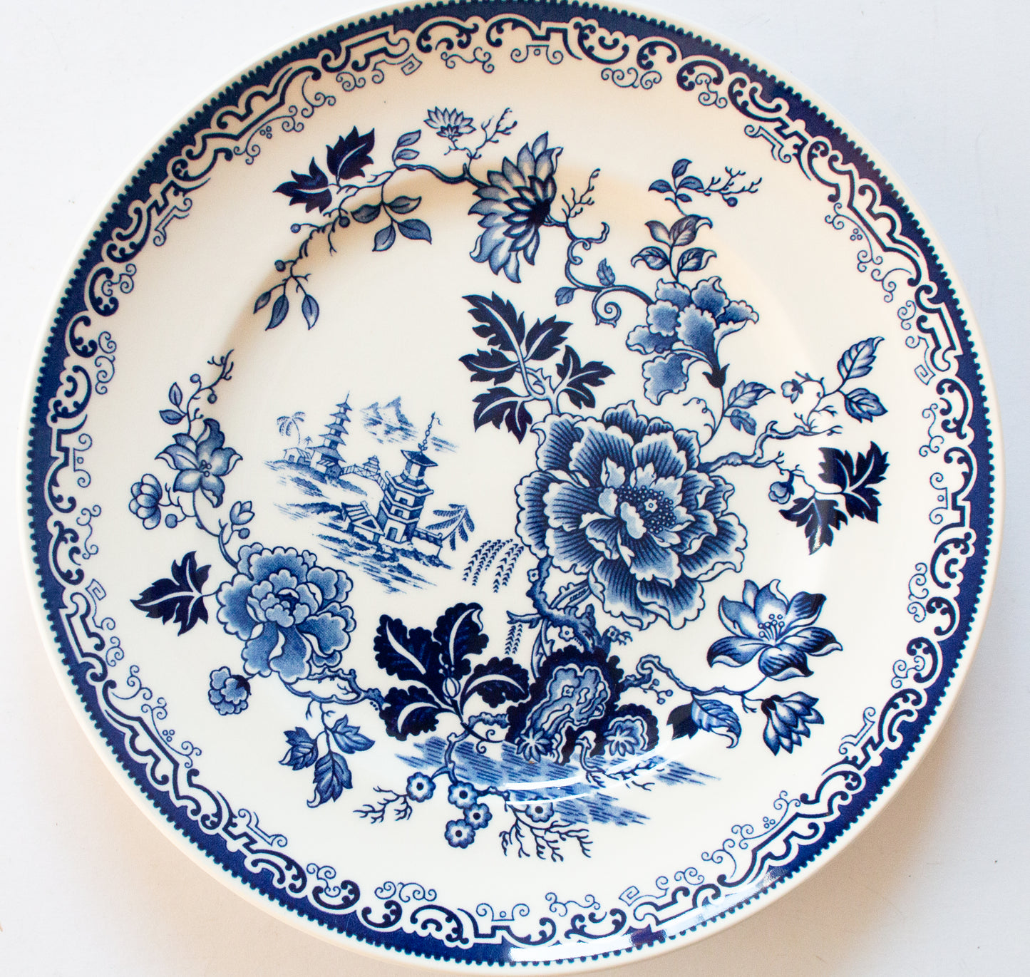 Masons Ironstone Blue and White Collection 'Golden Azalea' 9" Plate