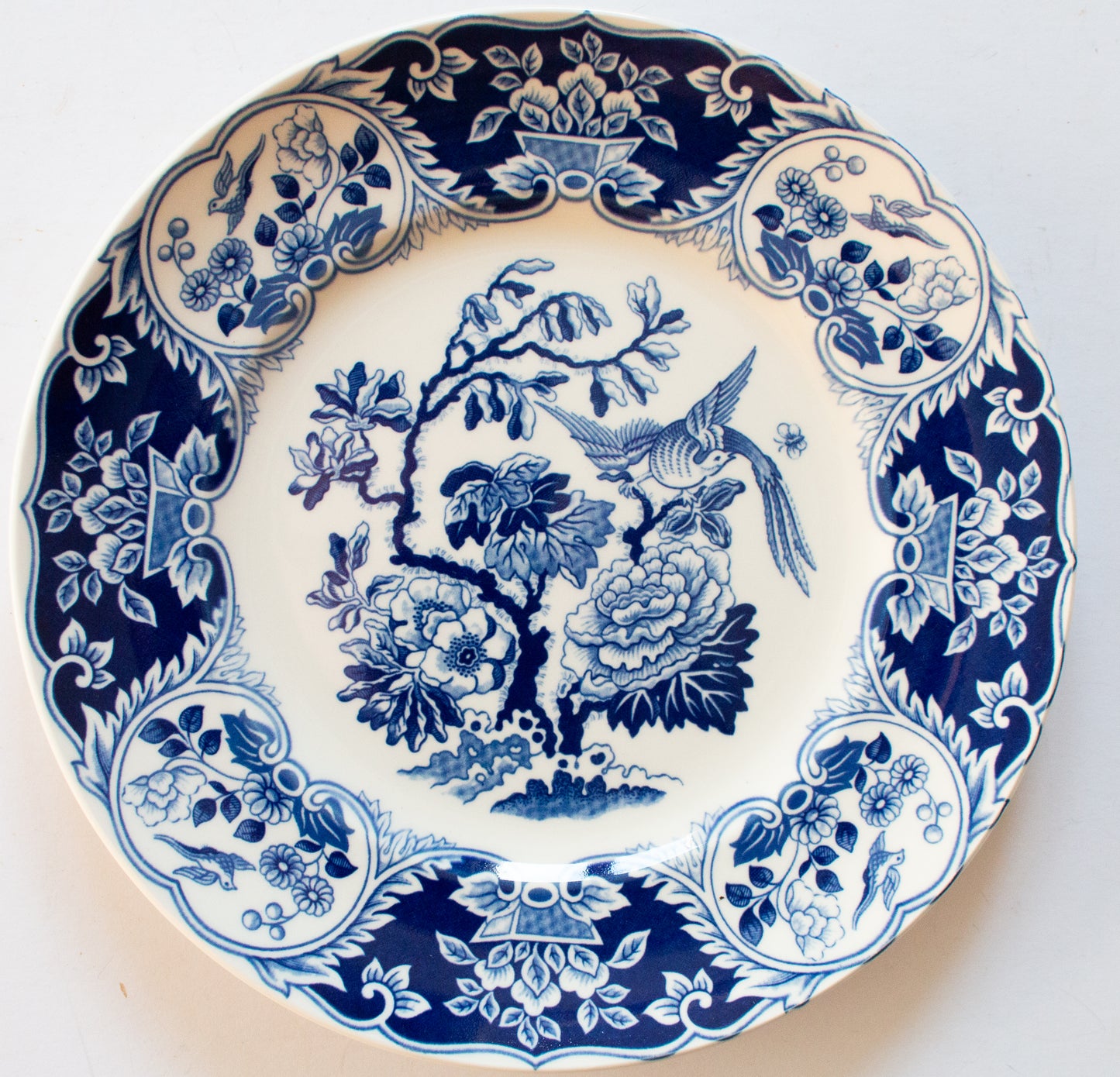 Masons Ironstone Blue and White Collection 'Paradise Bird' 9" Plate