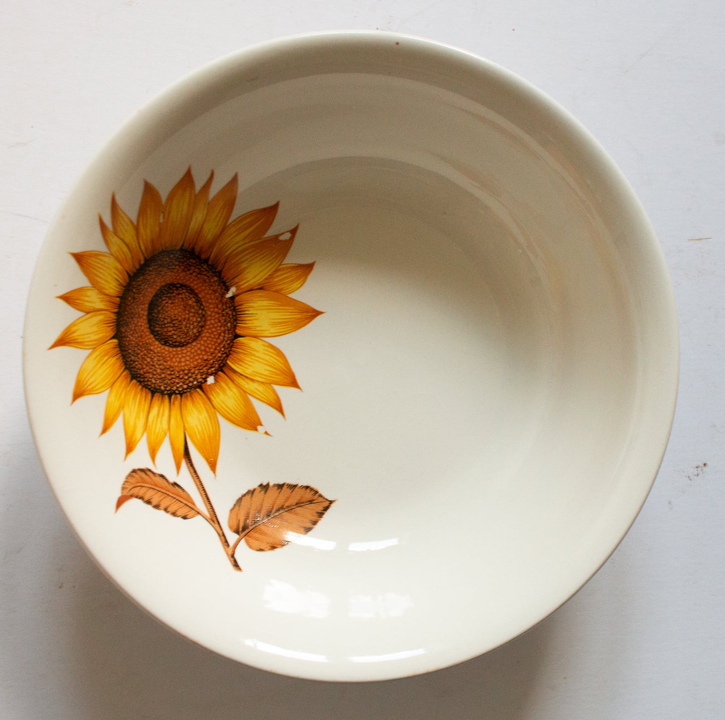 English Ironstone Pottery Ltd. 'Sunflower' Pattern Serving Bowl