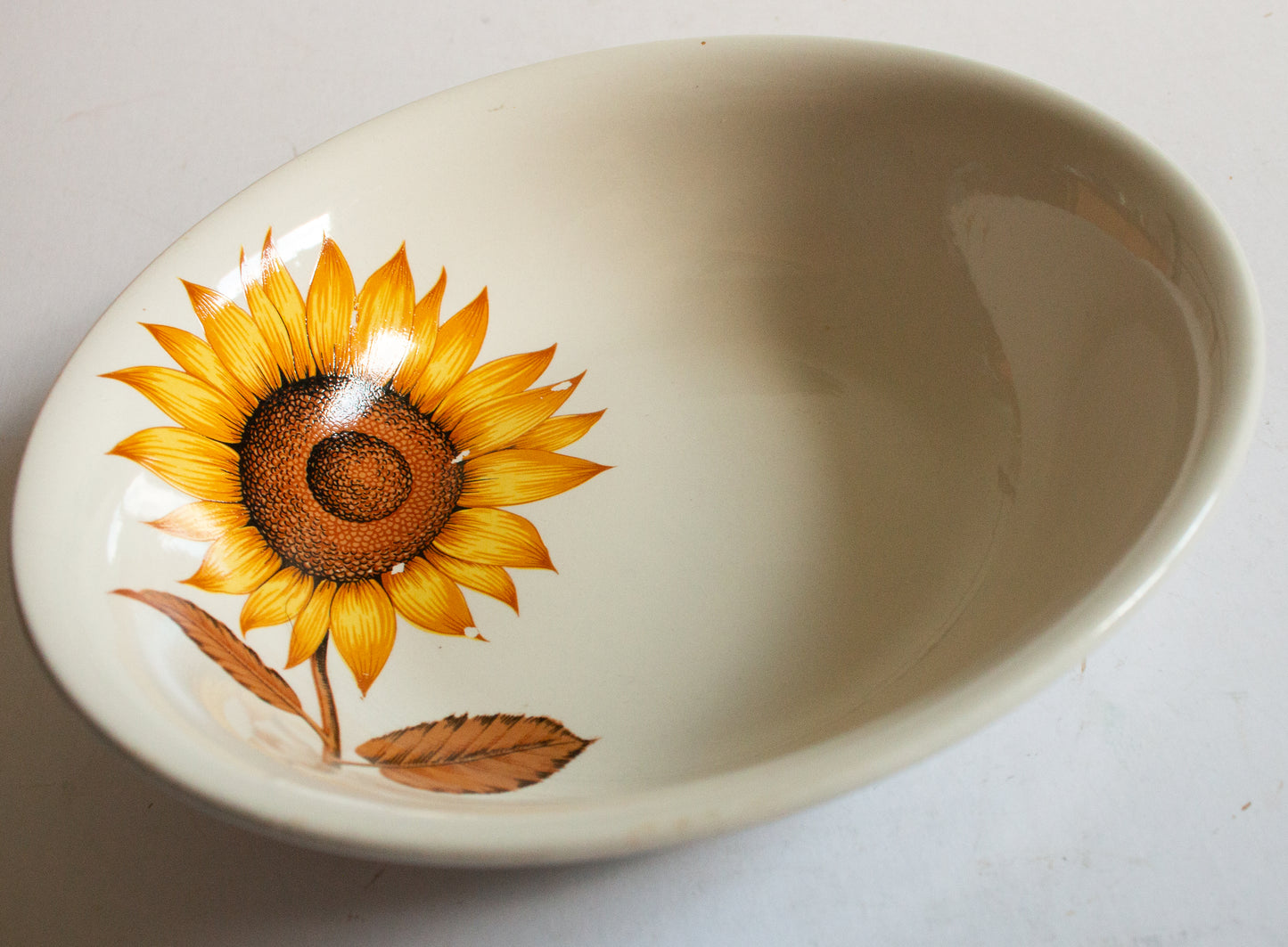 English Ironstone Pottery Ltd. 'Sunflower' Pattern Serving Bowl