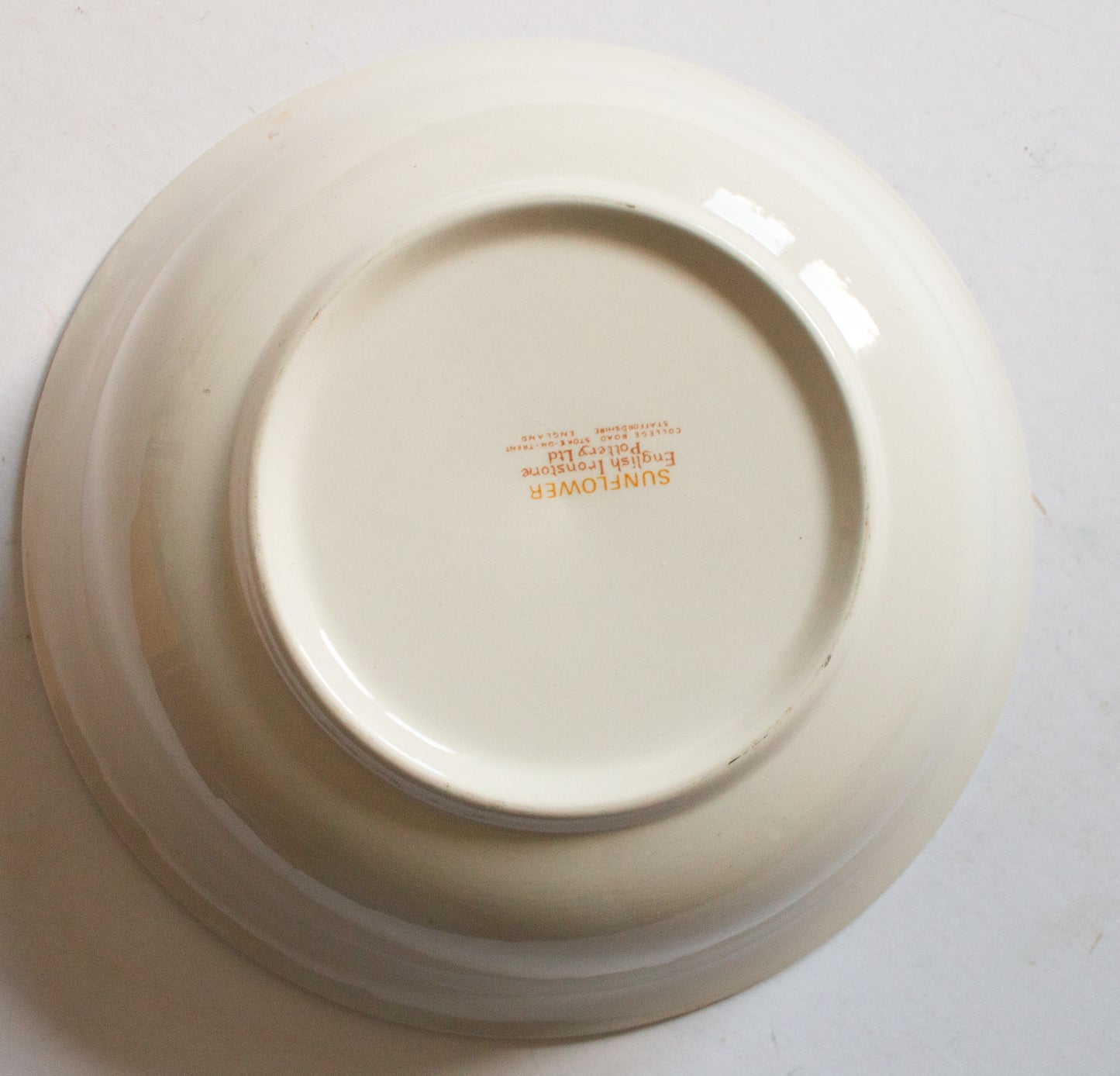 English Ironstone Pottery Ltd. 'Sunflower' Pattern Serving Bowl