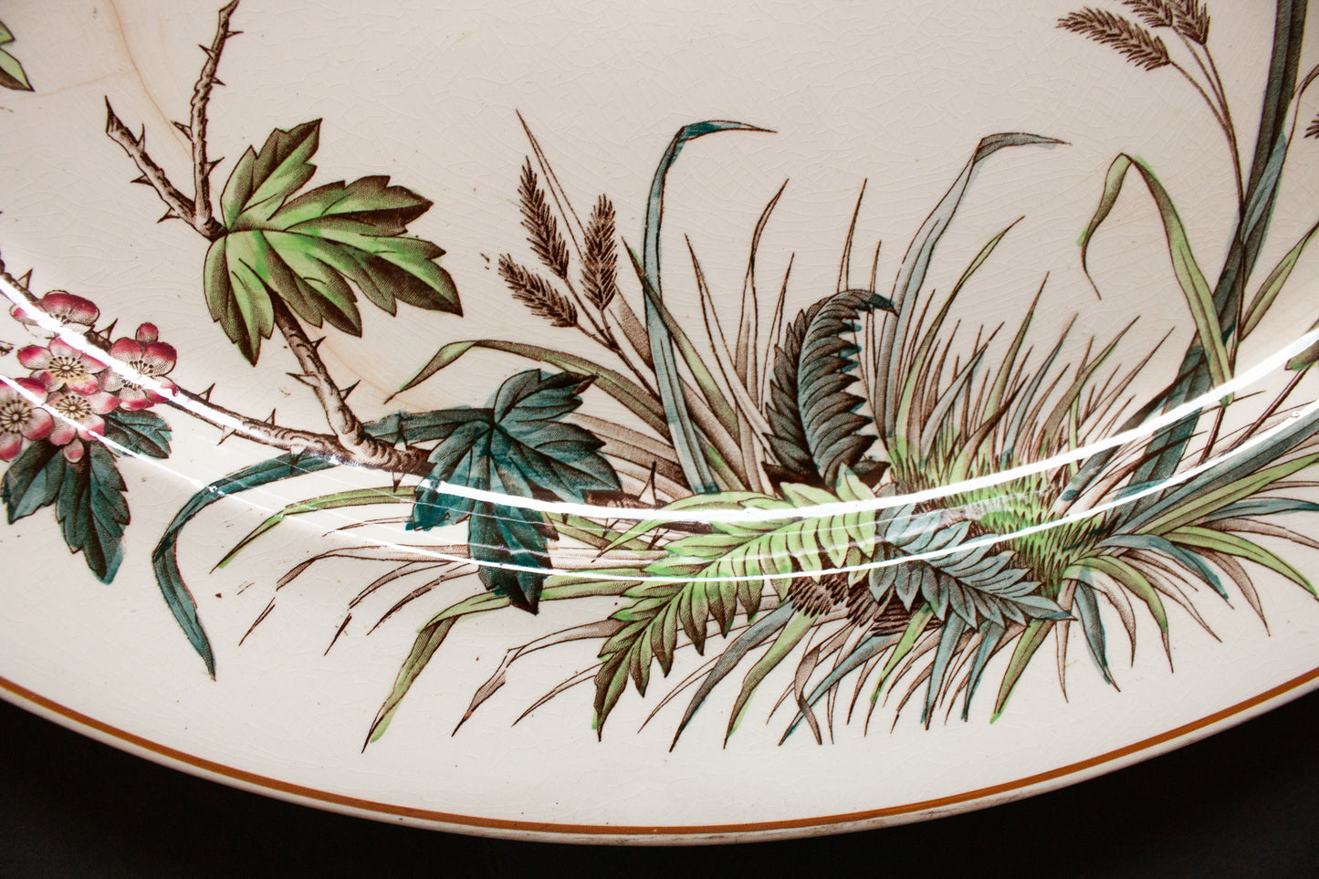 T. G. B. 'Hawthorn' Pattern Large Transferware Serving Platter