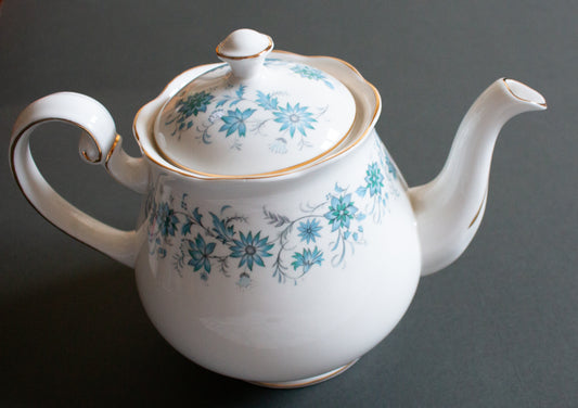 Colclough Bone China Blue and White Teapot