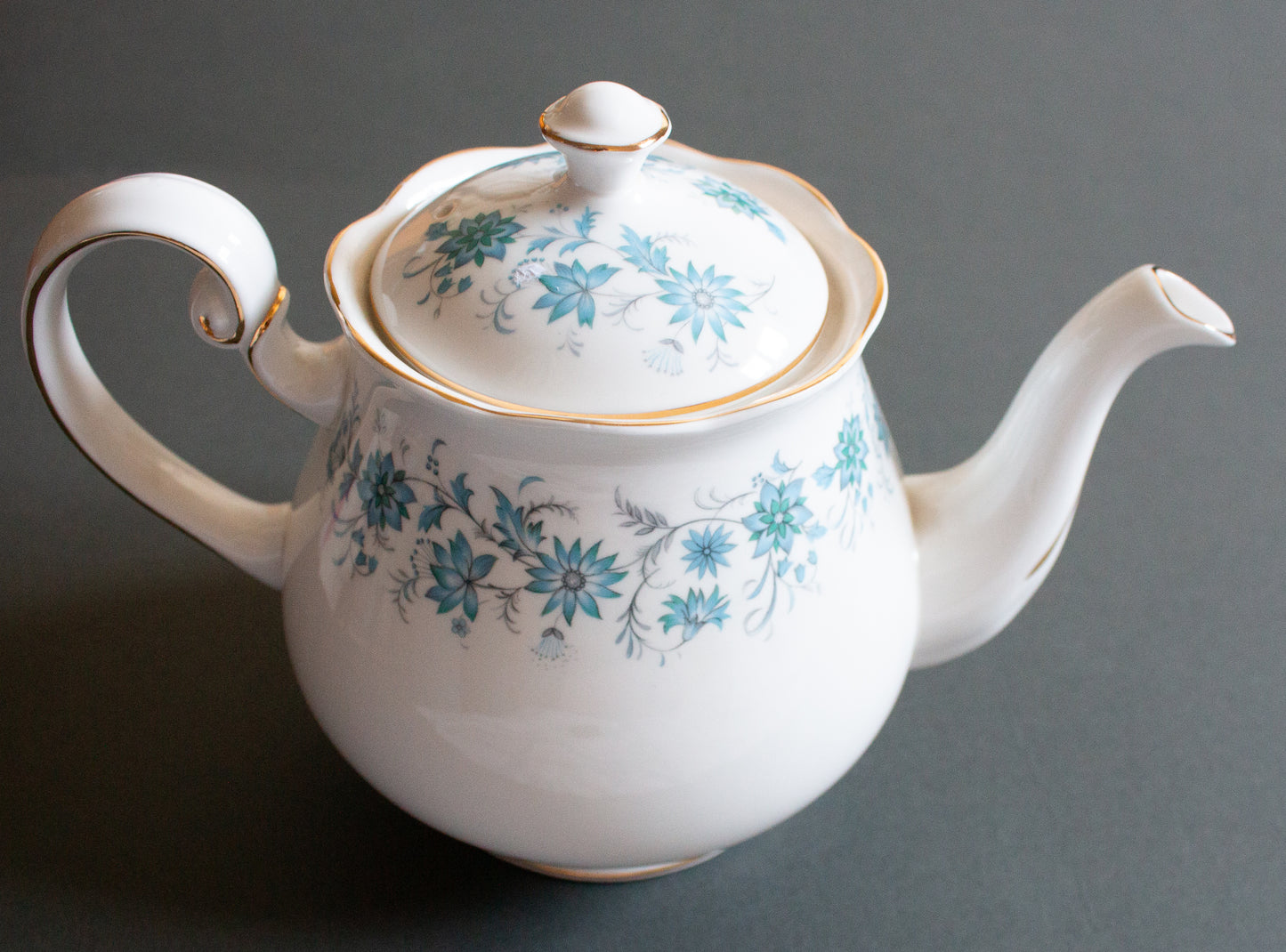 Colclough Bone China Blue and White Teapot