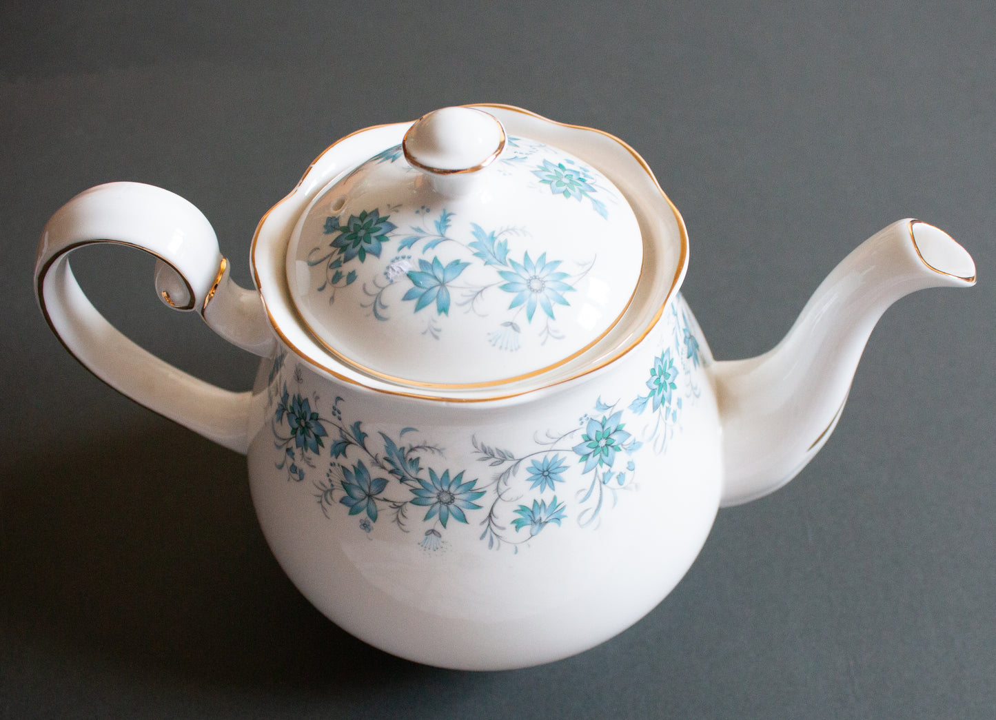 Colclough Bone China Blue and White Teapot