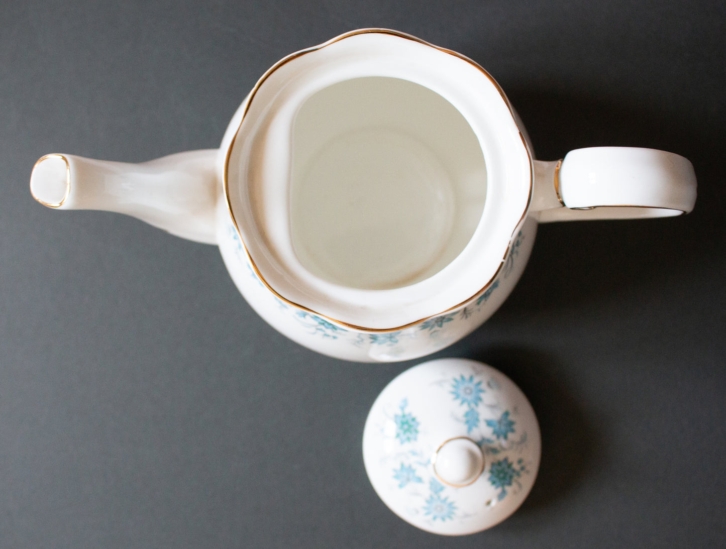 Colclough Bone China Blue and White Teapot