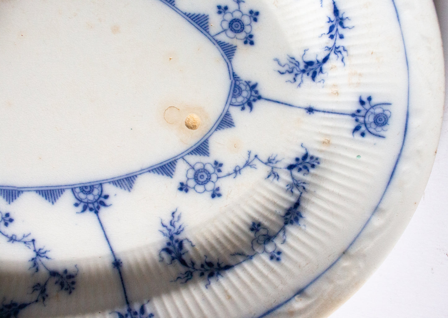 Furnivals 'Denmark' Pattern Blue and White Transferware Large Serving Platter