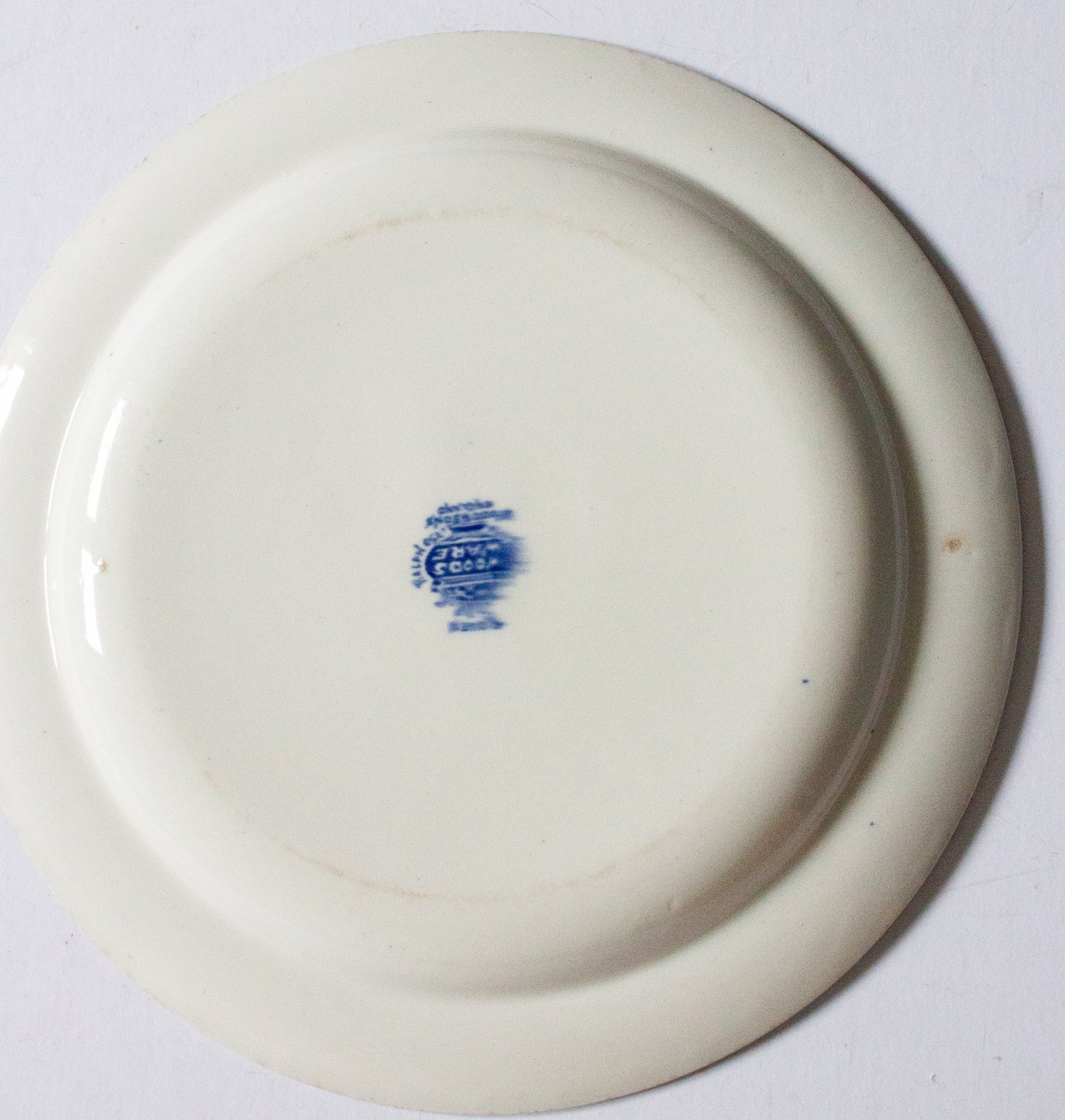 Vintage Woods Ware Blue and Orange 10" Plate