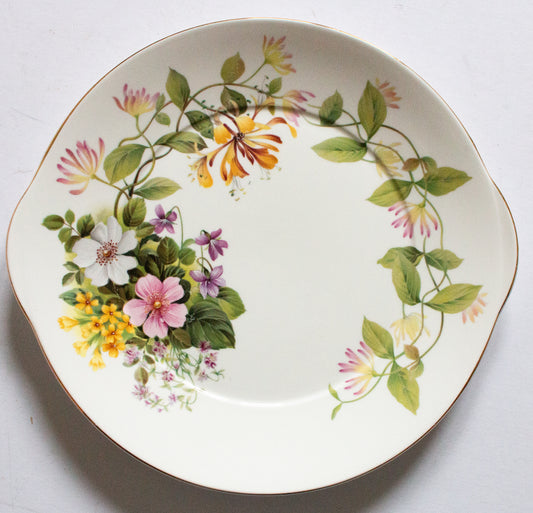 Royal Grafton Fine Bone China 'Country Flowers' Pattern Cake Serving Plate