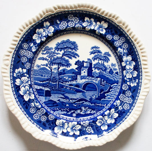 Spode's 'Tower' Pattern Blue and White Transferware 10.75" Plate