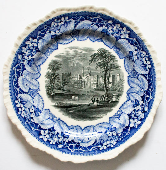 Vintage Mason's 'Alton Towers' Pattern Blue Transferwarwe 10.5" Plate