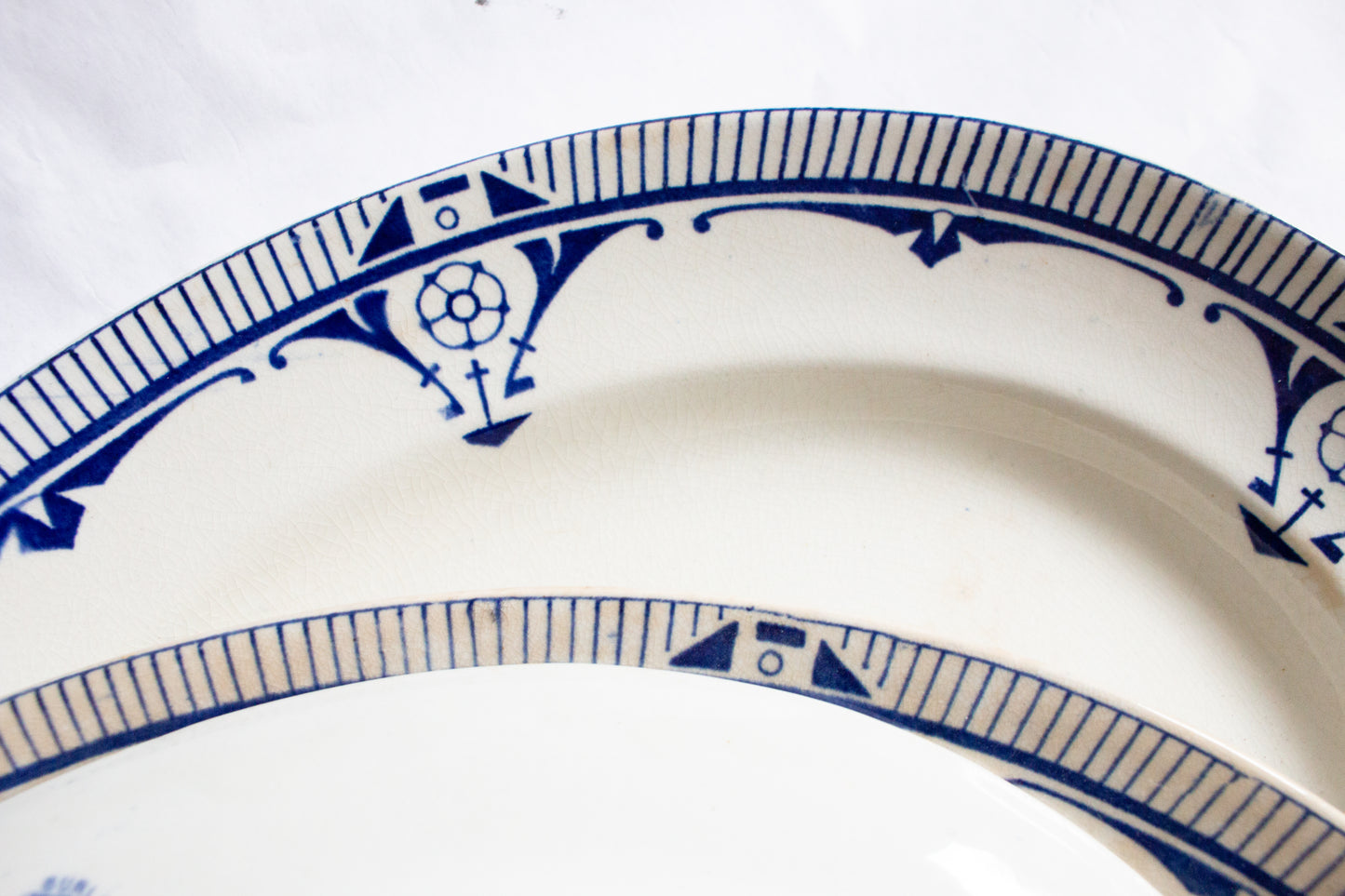 Burgess & Leigh Burleigh Ware Graduated Blue and White Serving Platters (3)