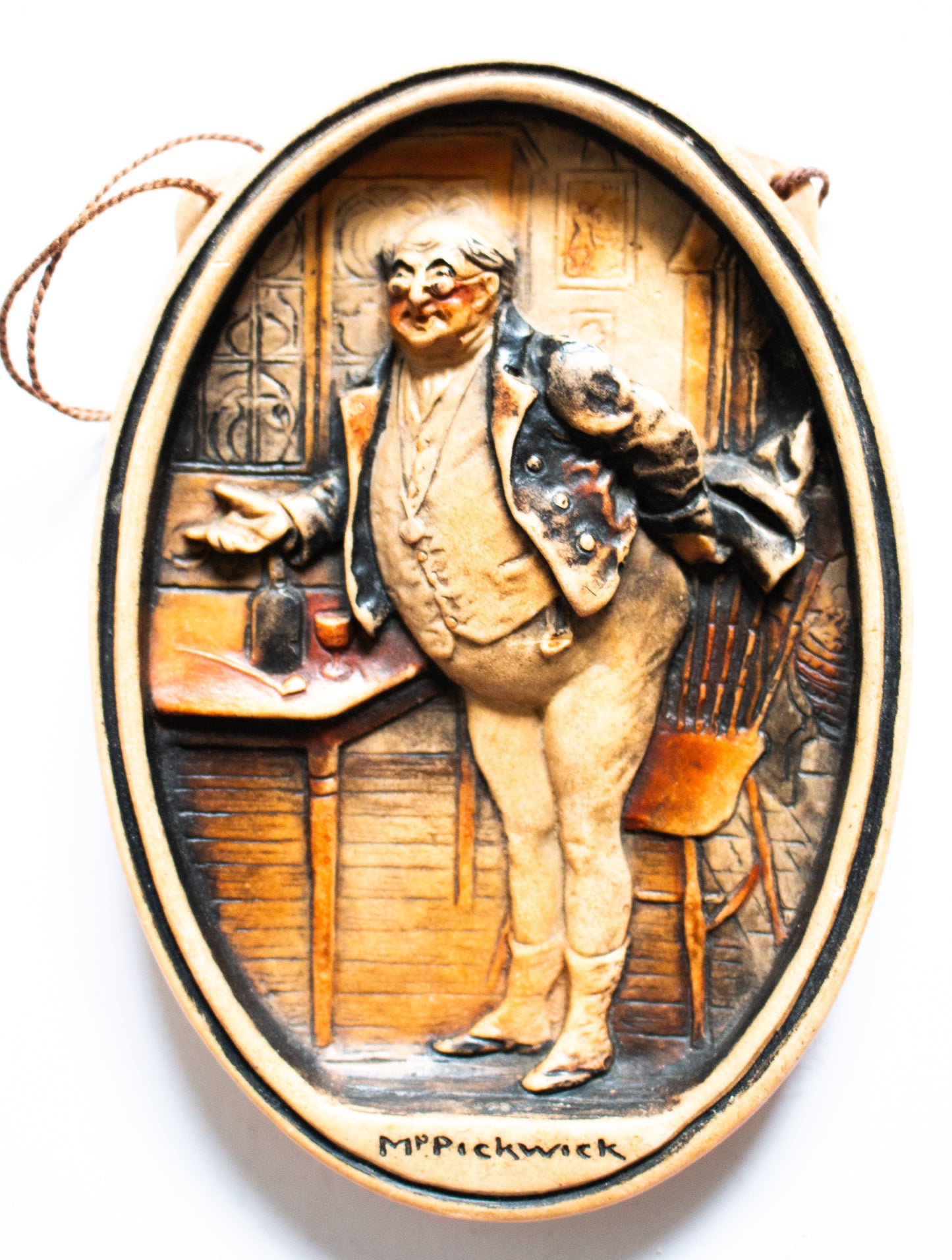 Osborne Ivorex Wall Plaque 'Mr. Pickwick'