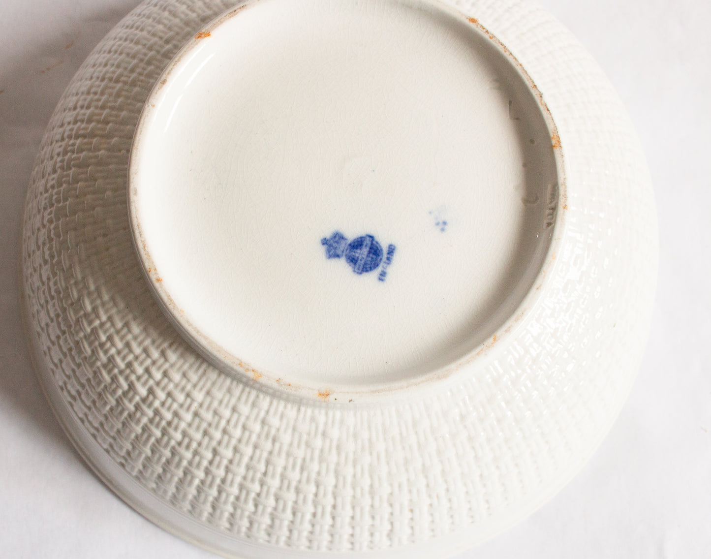 Minton Blue and White Iris Pattern Serving Bowl