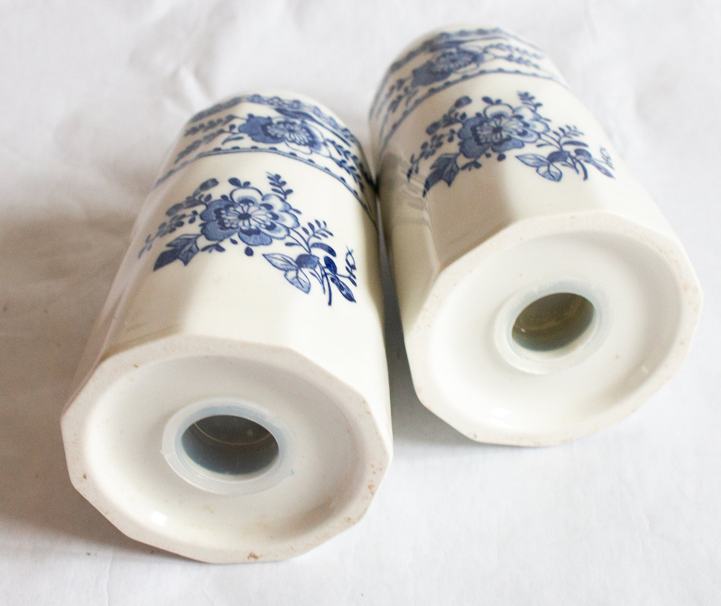 Johnson Bros. 'Indies' Pattern Blue and White Transferware Salt and Pepper Set