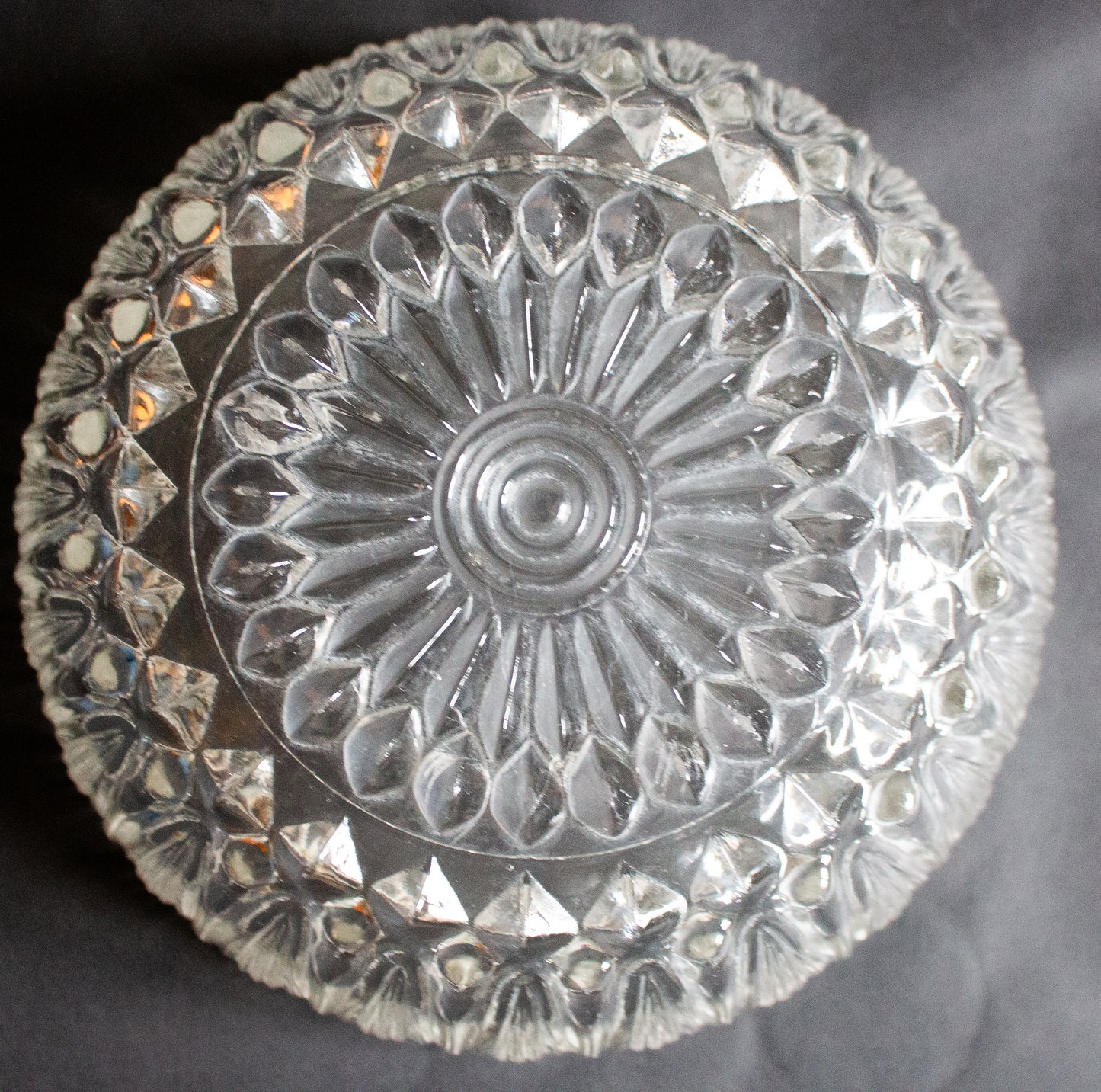 Vintage Moulded Glass Dessert or Fruit Bowl