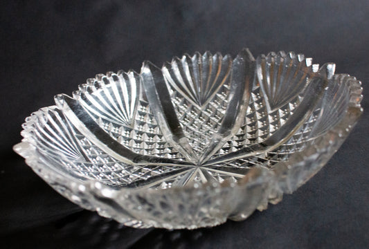 Vintage Moulded Glass Serving Dish