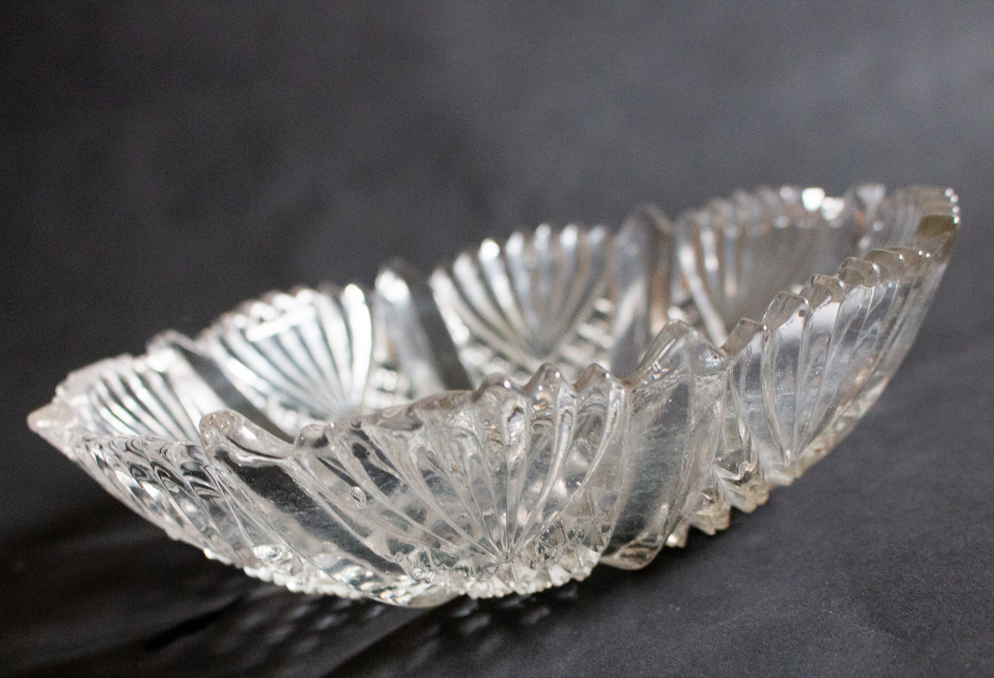 Vintage Moulded Glass Serving Dish