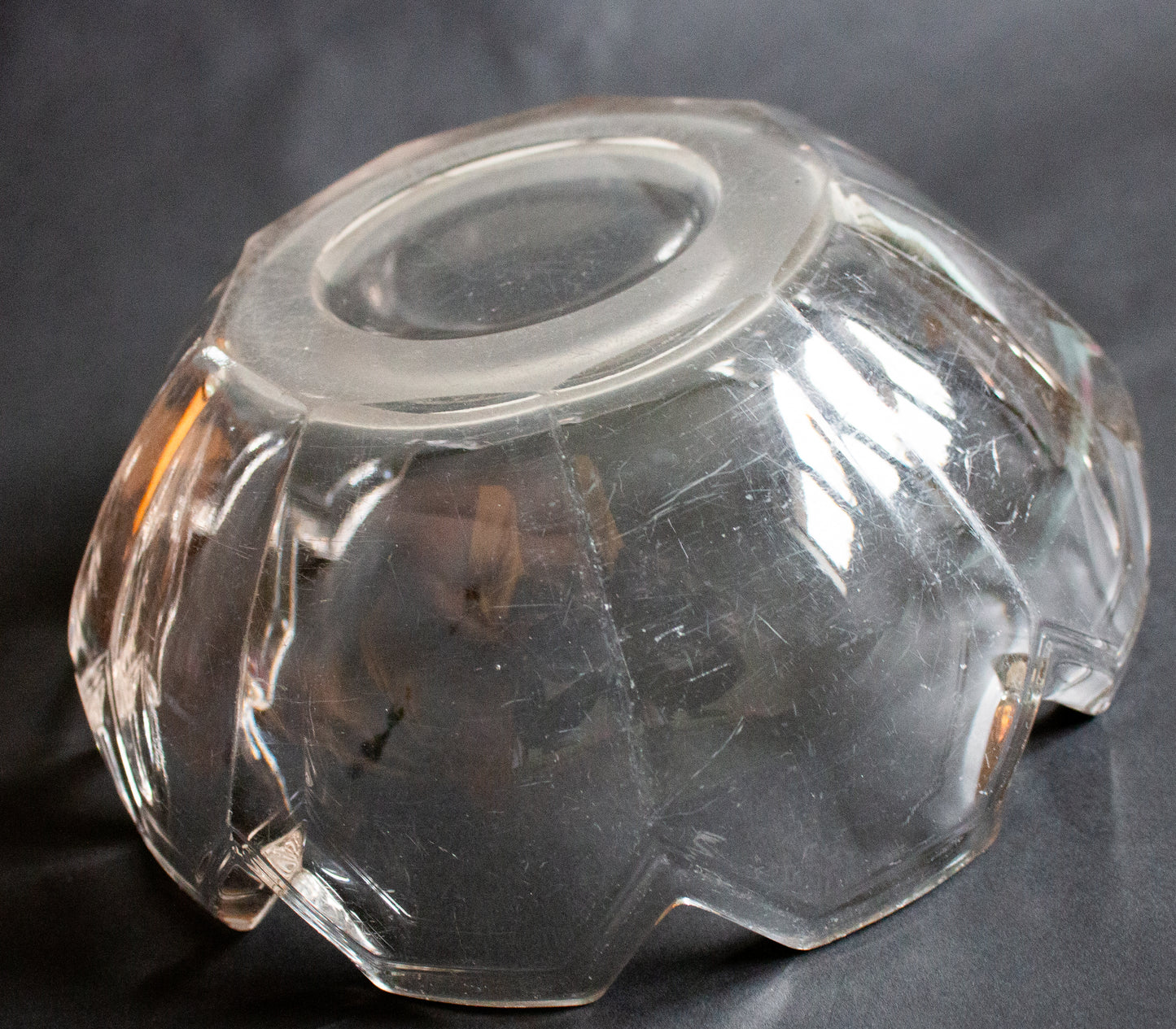 Moulded Glass Dessert or Fruit Bowl