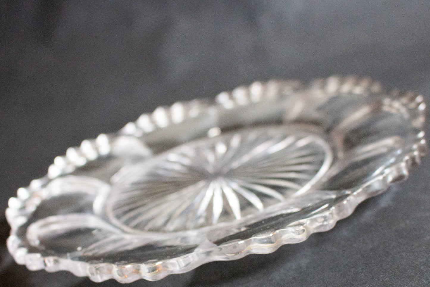 Vintage Moulded Glass Serving Dish