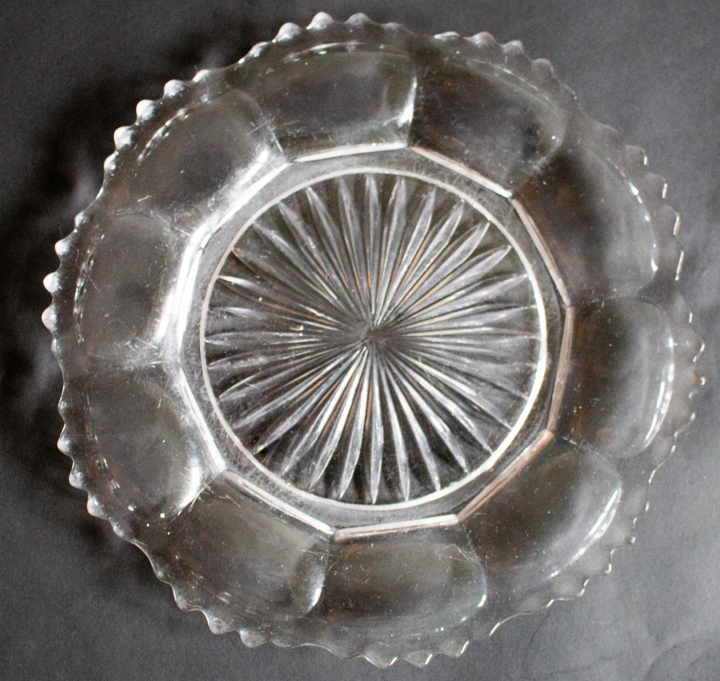 Vintage Moulded Glass Serving Dish