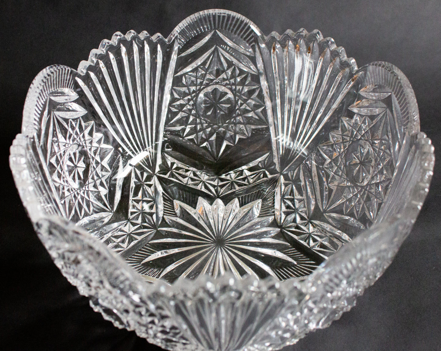 Vintage Cut Glass Dessert or Fruit Bowl