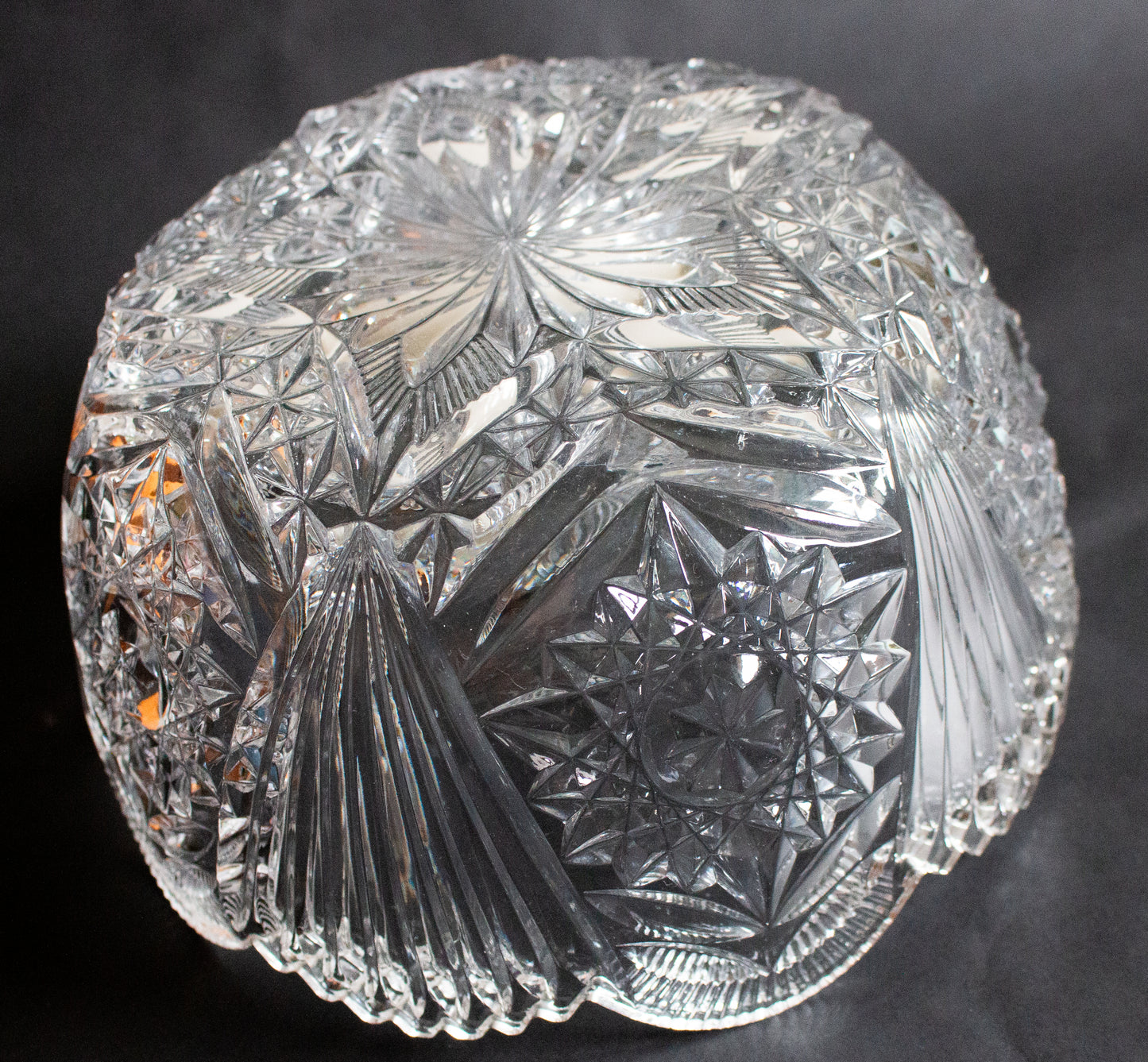 Vintage Cut Glass Dessert or Fruit Bowl