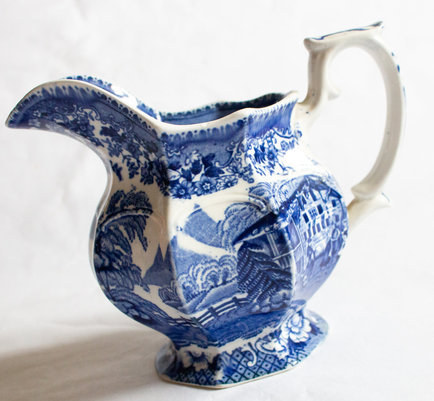 Blue and White Transferware Jug