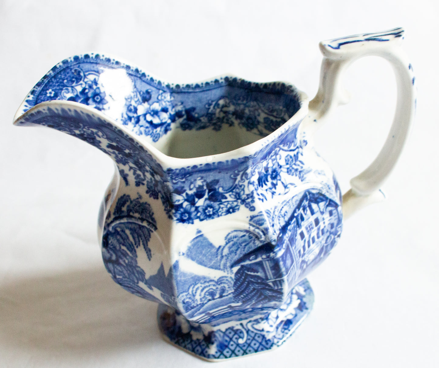 Blue and White Transferware Jug